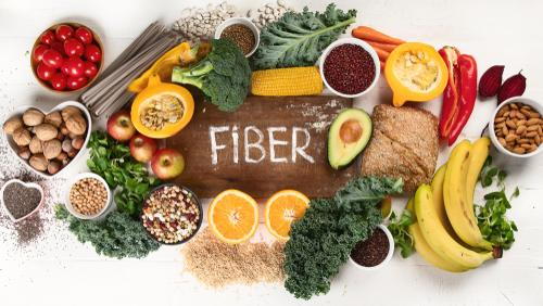 Heroimage0520621001779138194 High-fiber foods displayed on white background for healthy diet concept