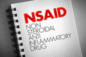 Notebook showing nsaid meaning as nonsteroidal anti-inflammatory drug